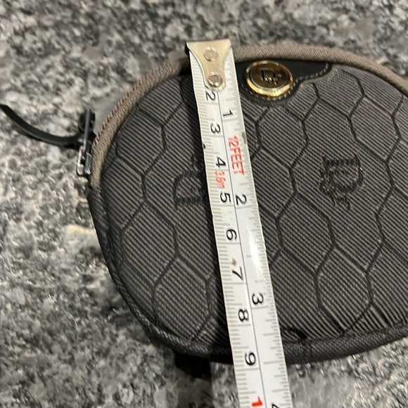 Christian Dior Charcoal Gray Small Zip Around Pouch Wallet - Picture 9 of 10